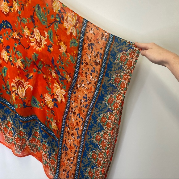 Anthropologie Akemi + Kin Hayley Mixed Print Kimono Shawl Cardigan One Size - Picture 6 of 8